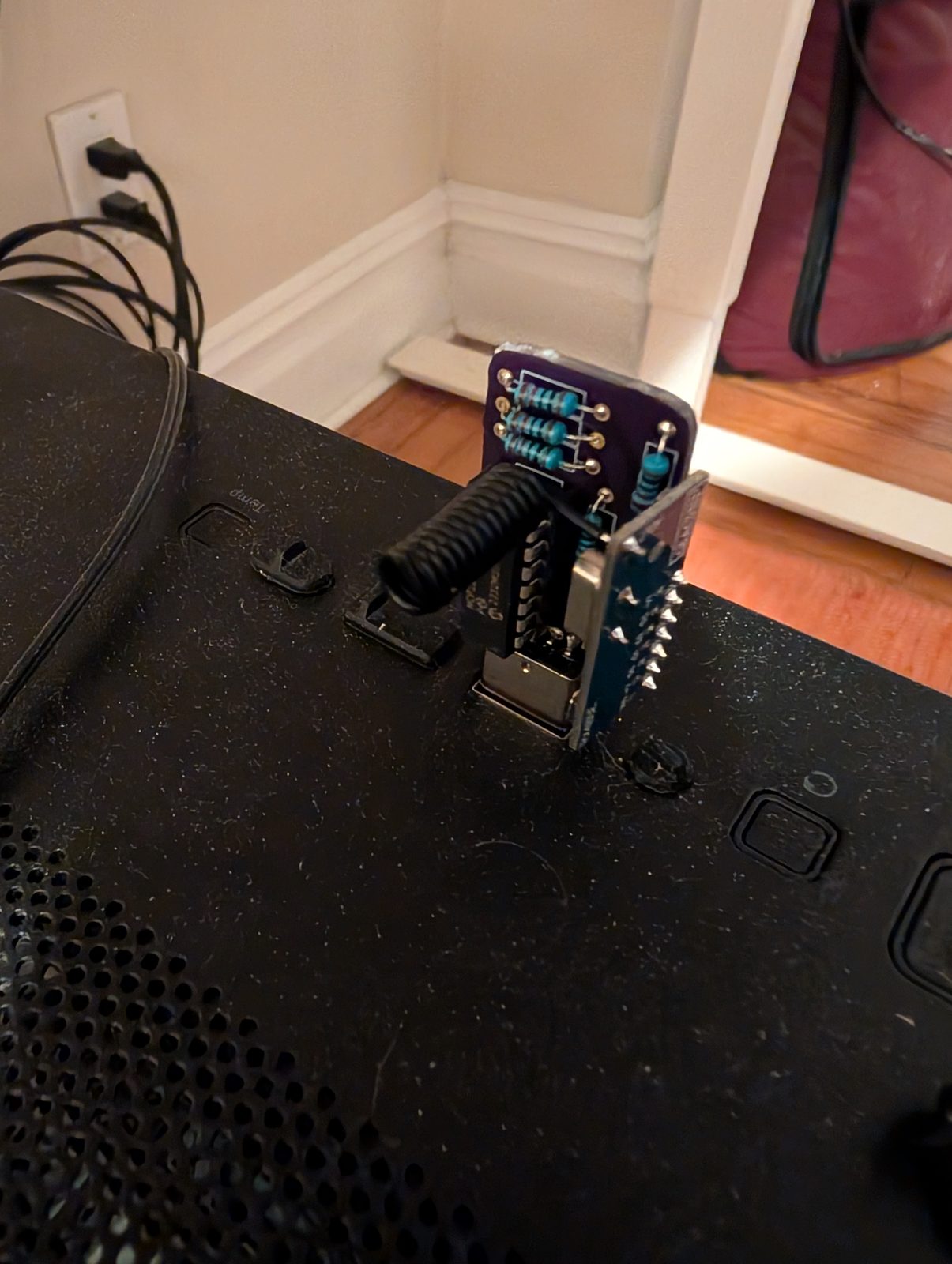 Dongle plugged into the desktop PC