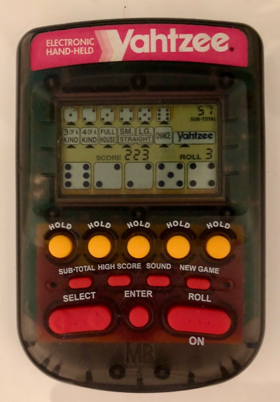 Electronic handheld Yahtzee